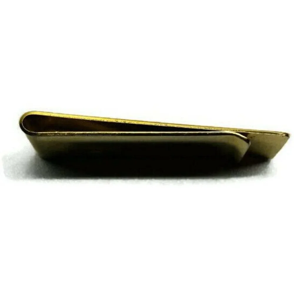 Engravable Plain Money Clip Stainless Steel Gold Tone Credit Card Cash